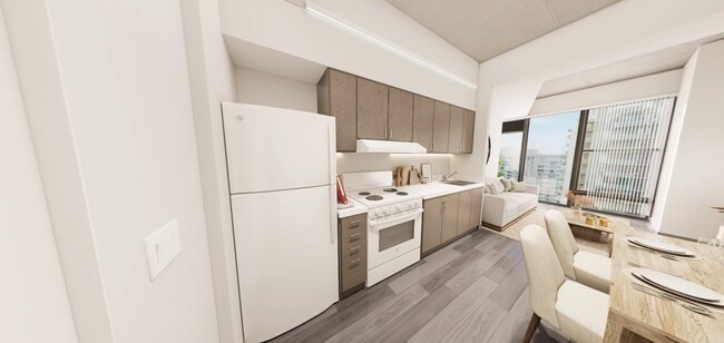 1 Bedroom Kitchen Rendering - Lark Landing