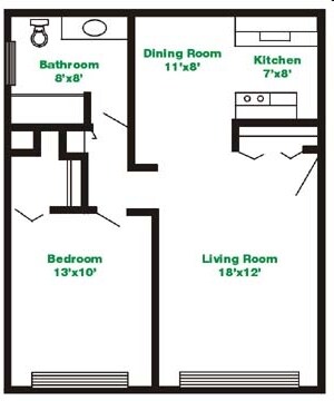 1HAB/1BA - Luna Apartments