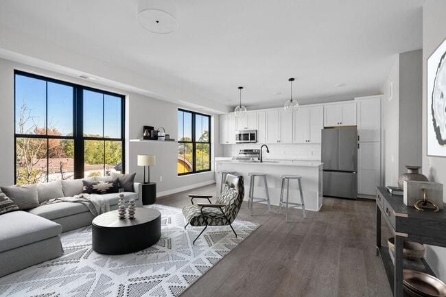 NW Corner 4th Floor Unit - staged virtually - Fuller Park Flats