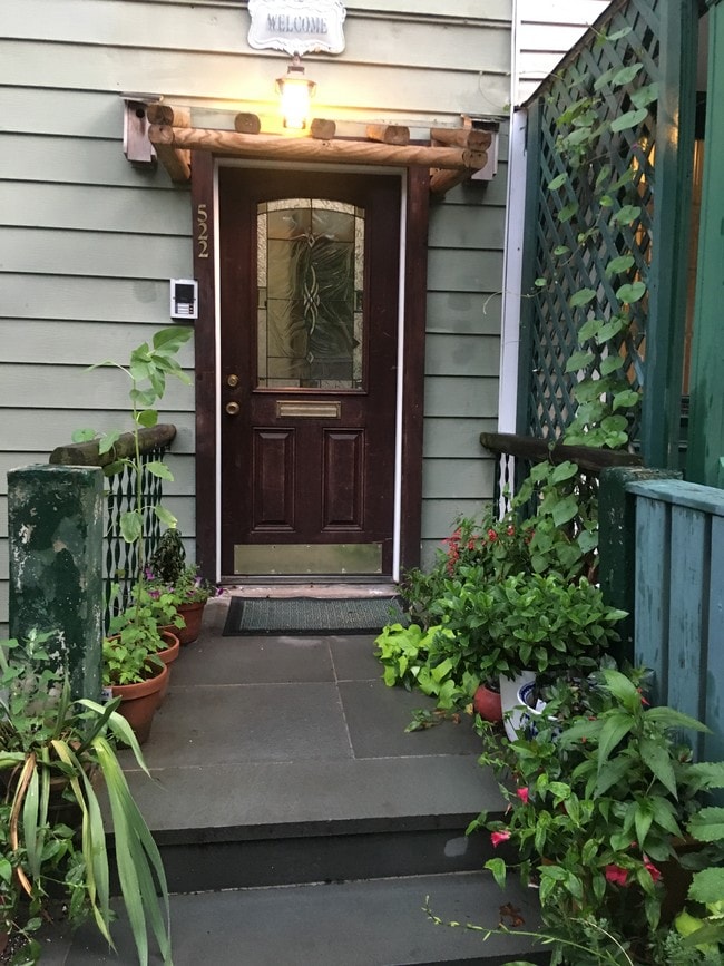 Front door of Townhouse - 522 W 153rd St
