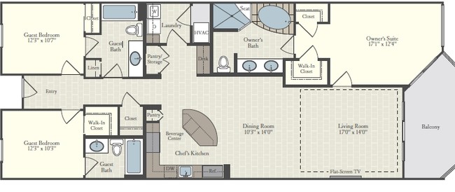 3BR/3BA - Gateway Grand