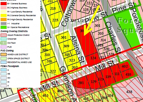 Mapa del Zoning - Sunrise Manor Seniors