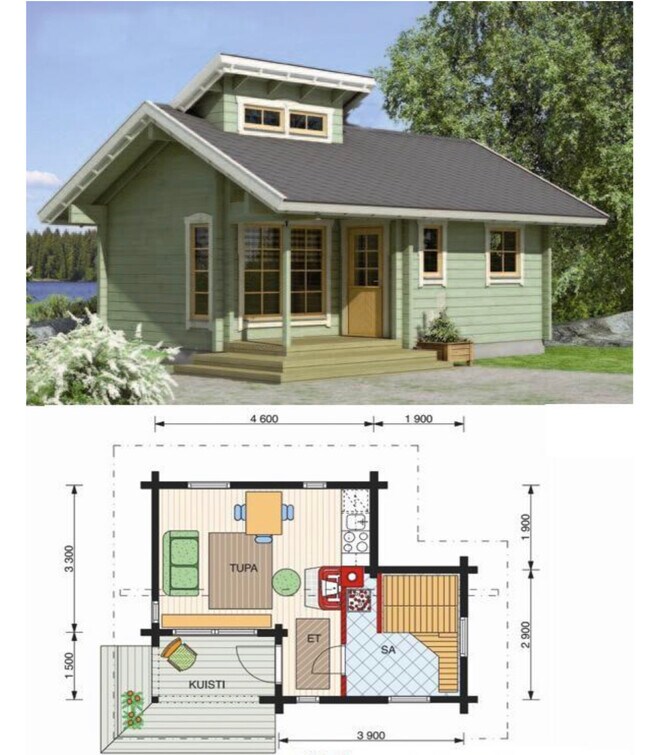 One Bedroom Flor Plan - 168 Doty Rd