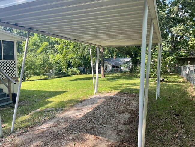 Car port and back yard - 312 Oakhurst Ave