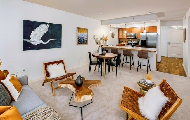 Dining room with possibility of bar stools on countertop as well - 819 Virginia St Apartment