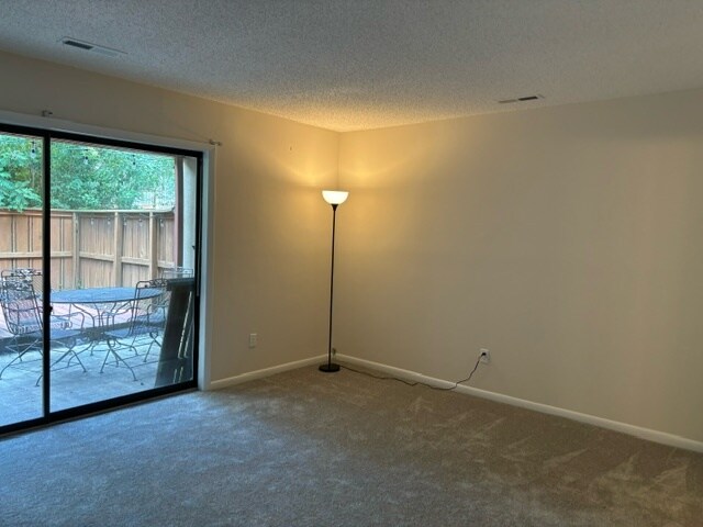 Dormitorio en la planta baja con baño privado adjunto y acceso al patio trasero. - 3913 Whooping Crane Cir