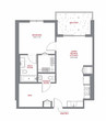 D - 1 Bed, 1.5 Bath, Den