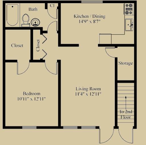 1HAB/1BA - Hamilton Park Apartments