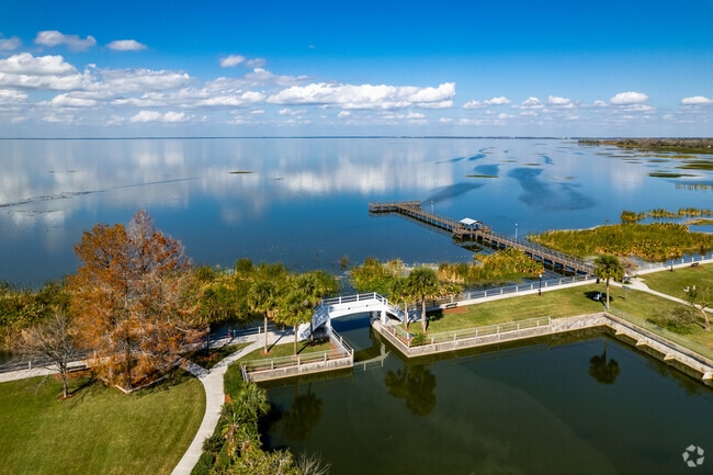 Lake Apopka is on the northwest border of Ocoee and covers over 30,00 acres.