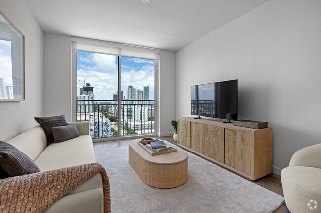 1BR, 1BA + Den - 901SF - Living Room - 2000 Biscayne