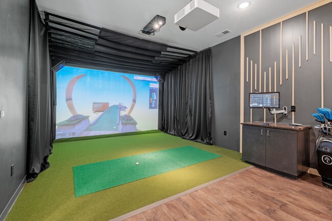 Our golf simulator room is your hole-in-one retreat in Rochester, MN - The Lodge at Overland