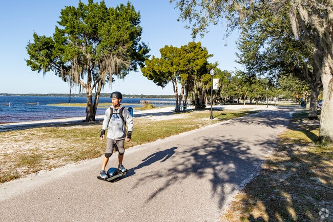 Resident love the skate board and bike down the South Lake Trail in Waterfront Park in Clermont.