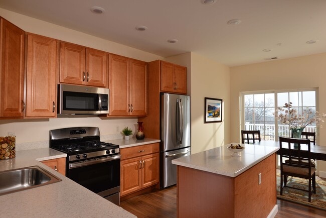 Modern Kitchen with Stainless Steel Appliances - Dutch Village Apartments