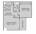 1 Bedroom, 1 Bathroom