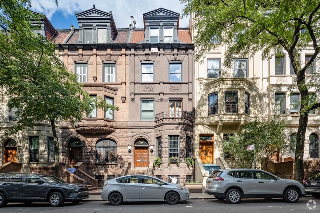 Brownstones on the Upper West Side often rise two to three stories.