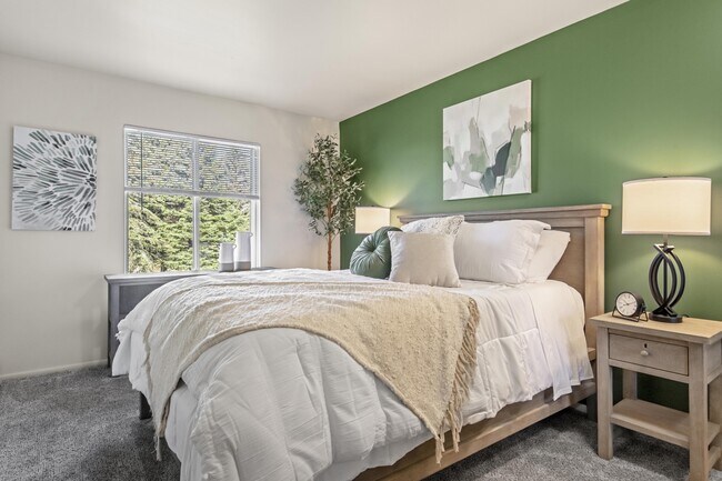 Dormitorio de los apartamentos Creekwood - Creekwood Apartments