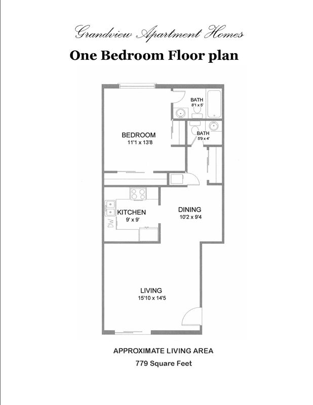 1/BR 1/BA - Grandview Apartments