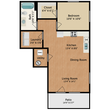 1 Bed 1 Bath A1