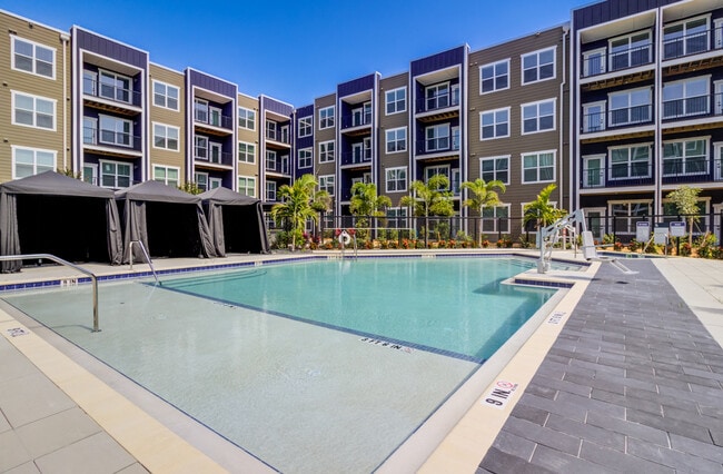Reserve a cabana for shade, or cool off on the 9-inch-deep sun shelf. - Garrett Forum