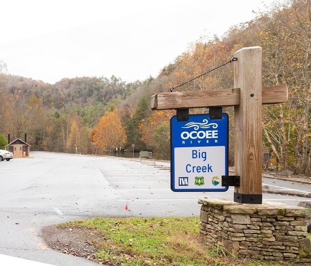 Big Creek, located on the Ocoee River, is popular for kayaking and canoeing