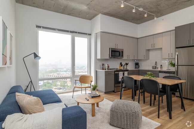 3BR, 2BA - 945SF - Post Chicago Apartments