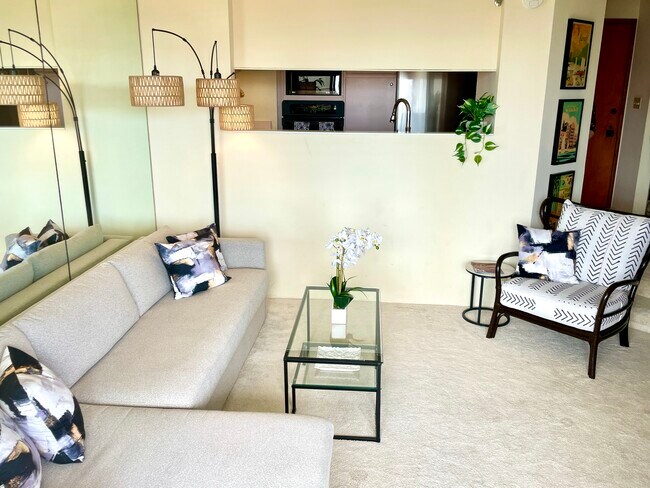View from living area to kitchen - 1221 Victoria St