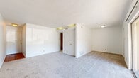 Located at 3253 Hillcrest Drive in San Antonio, TX, this 2-bedroom, 1-bathroom unit offers a functional, single-floor layout designed to maximize everyday comfort. The living room is bright and open, featuring plush carpet flooring, a textured ceiling, and a sliding glass door that connects directly to a private balcony overlooking a tree-lined street. The adjoining dining area flows naturally from the living space, creating a cohesive common area ideal for daily living. The galley-style kitchen is outfitted with white cabinetry, light granite-look countertops, a double basin sink, and terra cotta tile flooring, with a window above the sink that brings in natural light. A dedicated pantry provides additional storage. The primary bedroom is generously sized, featuring carpet flooring, a ceiling fan with light fixture, a closet, and direct access to the full bathroom. The second bedroom also includes carpet flooring, a ceiling fan, and a window. The shared full bathroom features a tiled tub-shower combo, a vanity with a granite-look countertop, and tile flooring. Throughout the unit, an impressive seven closets offer exceptional storage capacity. Exterior brick detailing and a balcony entry add character to this well-laid-out San Antonio home.