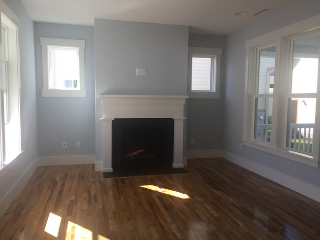 Hardwood floors and gas fireplace - 428 Claremont Drive