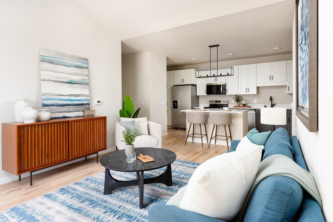 Stacked Flats | Living Room - Terrapin Run Townhomes