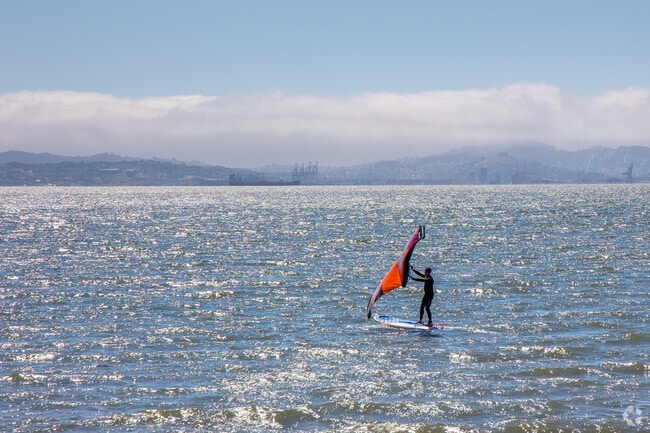 Surfers and fishermen love Alameda for its relatively safe and beautiful waters.