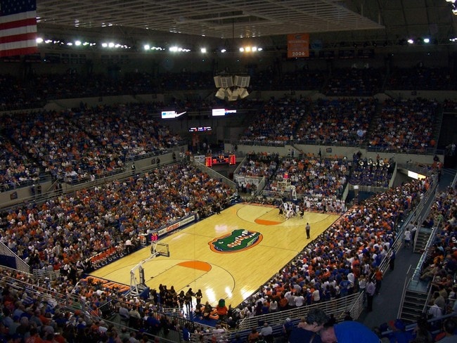 Cheer on the Gators basketball team at the Stephen C. O'Connell Center