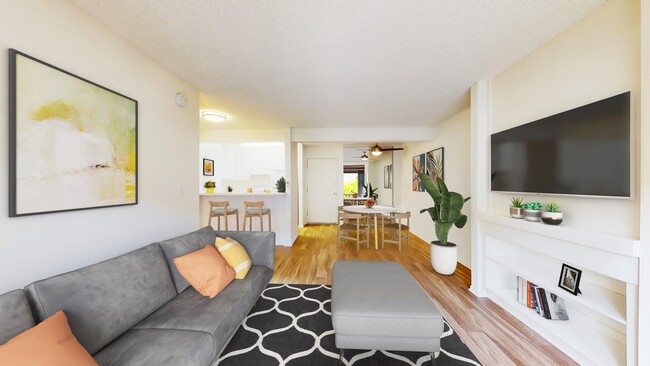 Living room and dining room at Village Pointe Apartments - Village Pointe Apartments