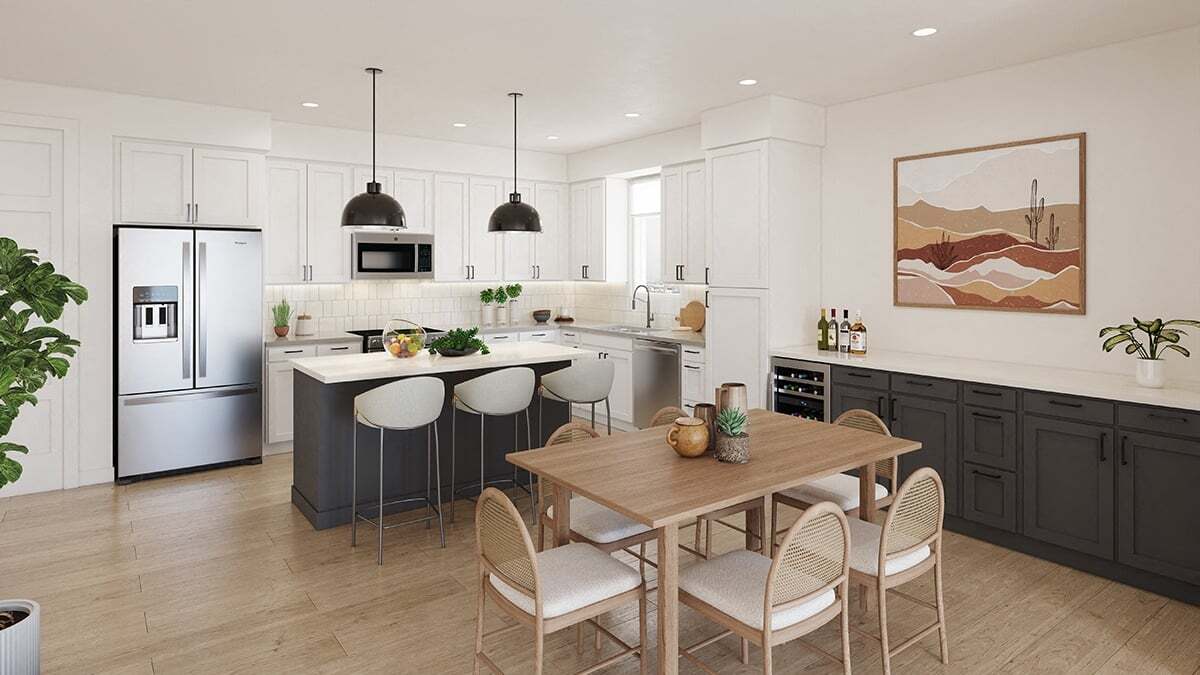 Bexley South Kitchen Rendering - Bexley at Left Bank