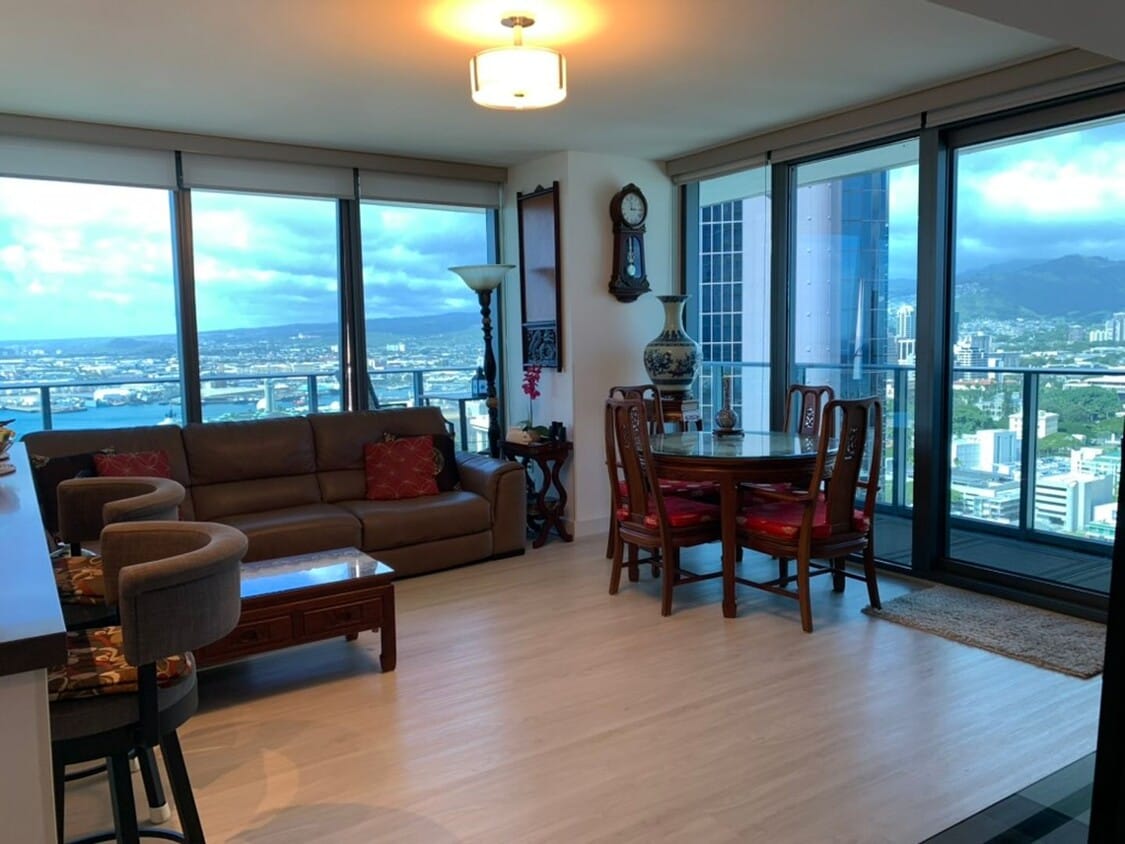Fully Furnished 2B+office/2 BA/2 Parking on High Floor Corner Unit with Ocean View - Fully Furnished 2B+office/2 BA/2 Parking on High Floor Corner Unit with Ocean View
