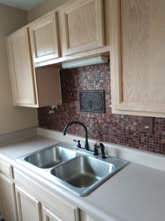 Glass backsplash - 231 Thompson Ave