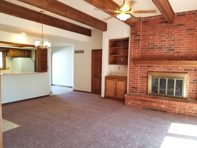 Main Living Room - Upstairs - view looking at front door - 3023 University Dr