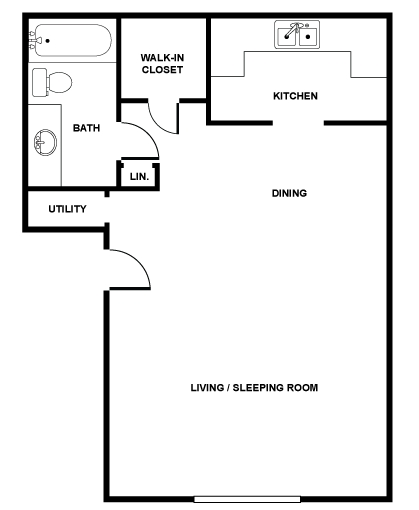 Estudio - Harbor Palms Apts