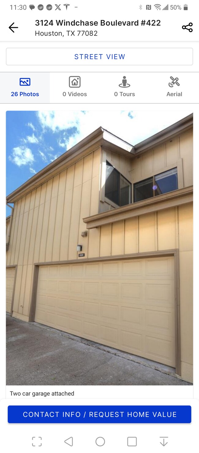 Double garage with enough room for two vehicles. - 3124 Windchase Blvd
