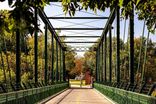 A foot bridge over Thames River in London, ON