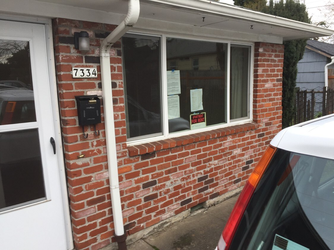 Front view Apt - 7334 Lancaster N Ave