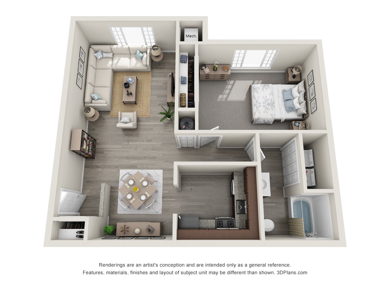 Cross Creek Apartments – 1 Bedroom - Renovated