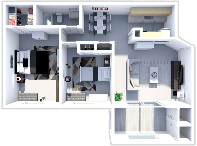 Valley Stream Apartments – 2 bed Commodore - Upper