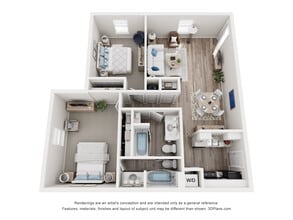 2Br, 2Ba Overview - Arden Landing Apartments