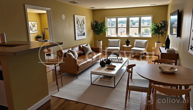 Main room (virtual staging) - 211 Central St