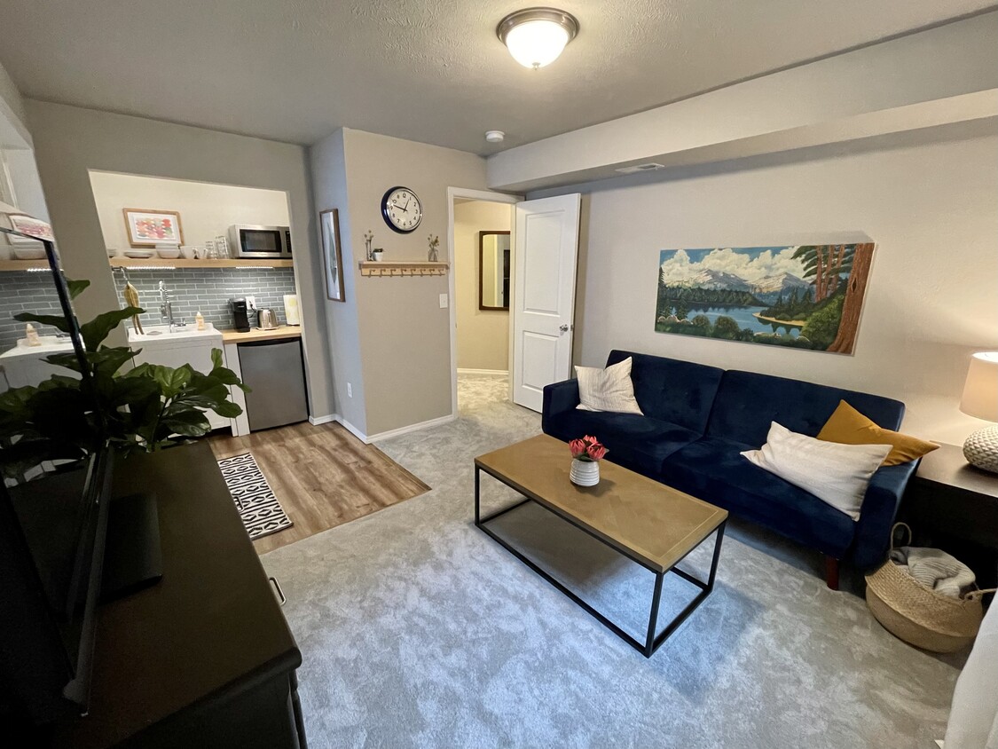 Living room with kitchenette - 1231 S Grove St