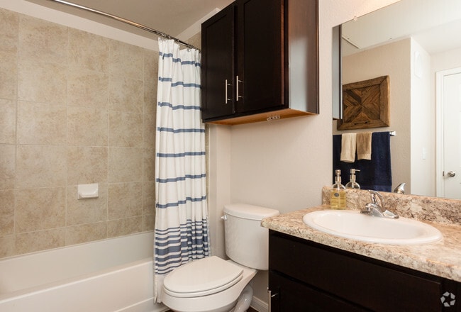 1BR, 1BA - 780SF  The Assana Bathroom - Cascadia Luxury Apartments