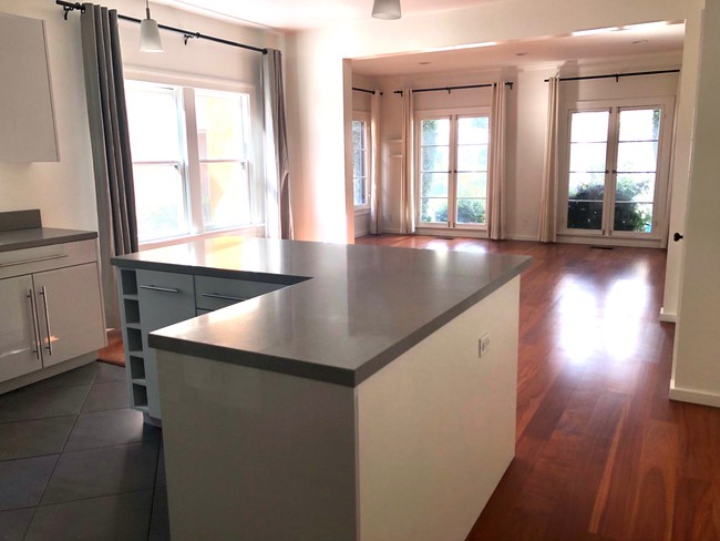Kitchen island and living room - 160 S Sycamore Ave
