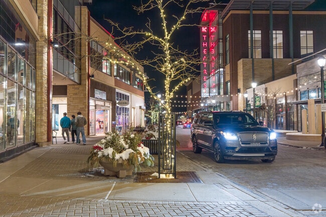 The West End is home to many shops, restaurants, and a movie theater.