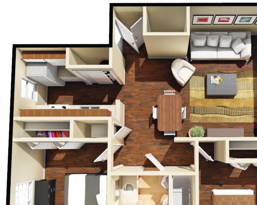 Plano de planta - Palisades Park Apartments