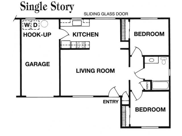 2BR/1BA - Creekside Village